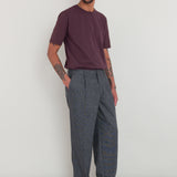 Wide Fit Trouser - Charcoal Wool Melange