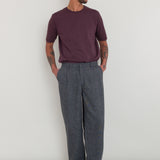 Wide Fit Trouser - Charcoal Wool Melange