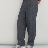 Wide Fit Trouser - Charcoal Wool Melange