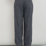 Wide Fit Trouser - Charcoal Wool Melange