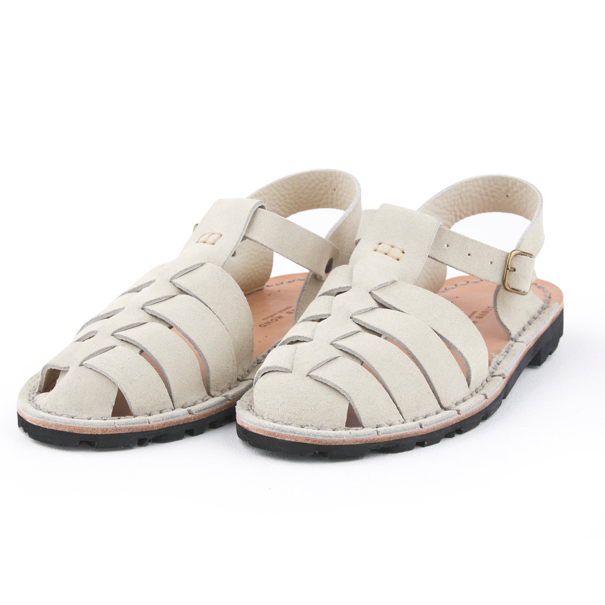 Steve Mono | Steve Mono - Artisanal Sandals 10/09 Suede Calf  - Panna