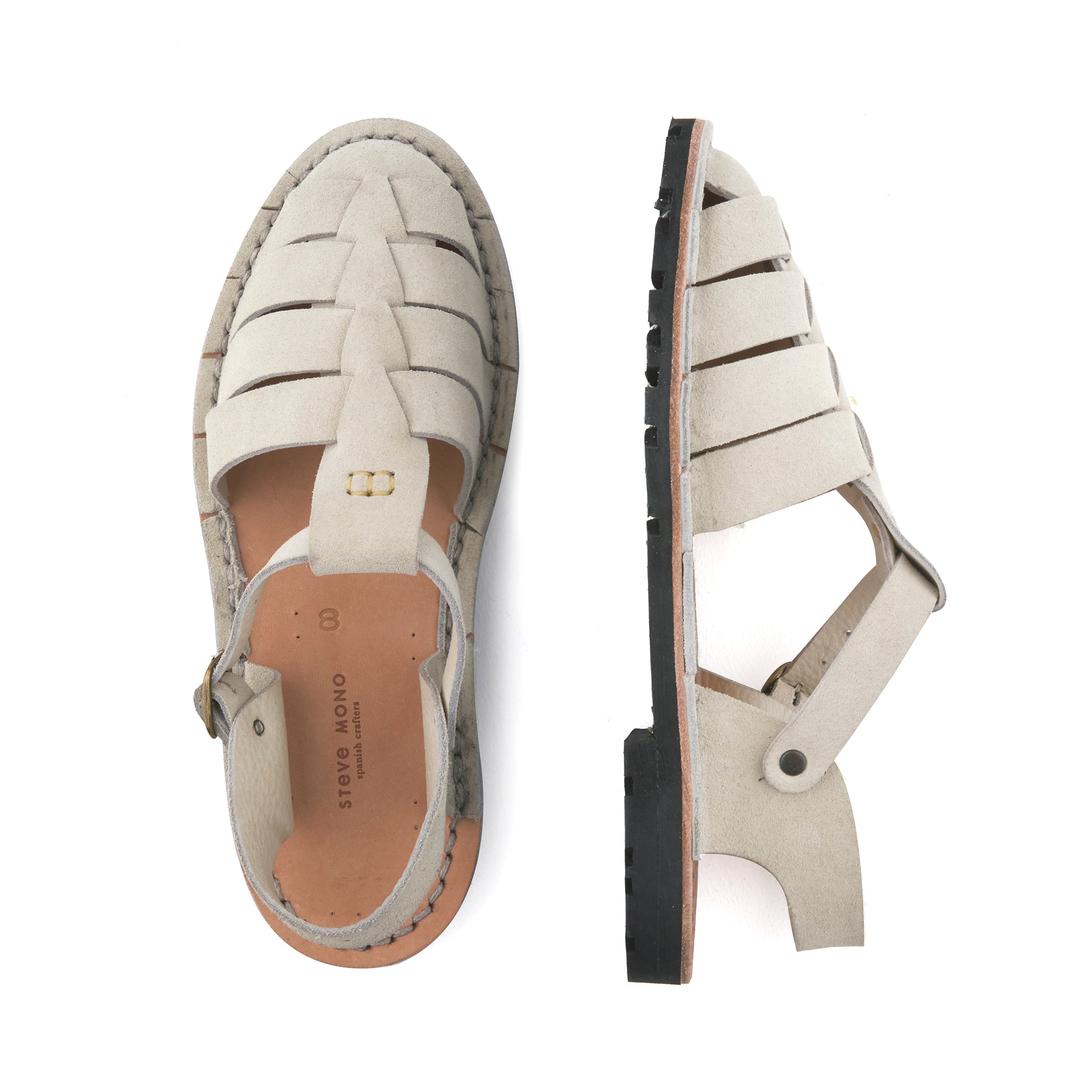 Steve Mono | Steve Mono - Artisanal Sandals 10/09 Suede Calf  - Panna