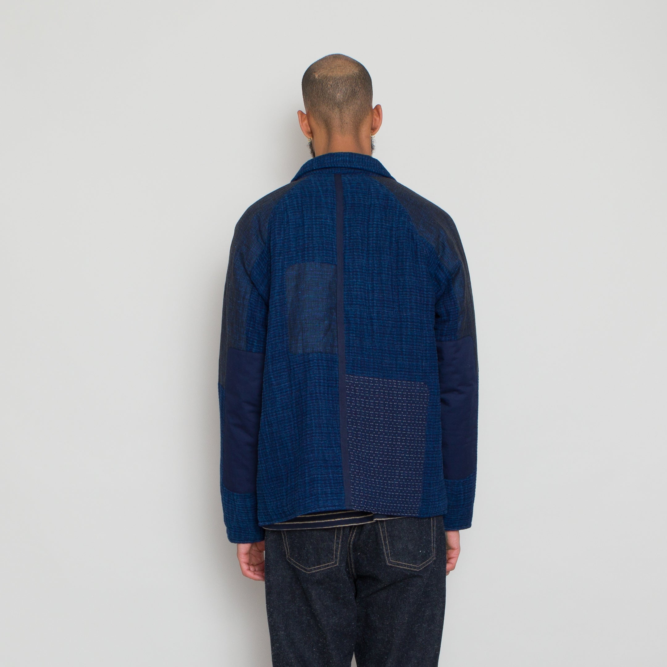 Folk | Wadded Curve Jacket - Indigo Patch Work