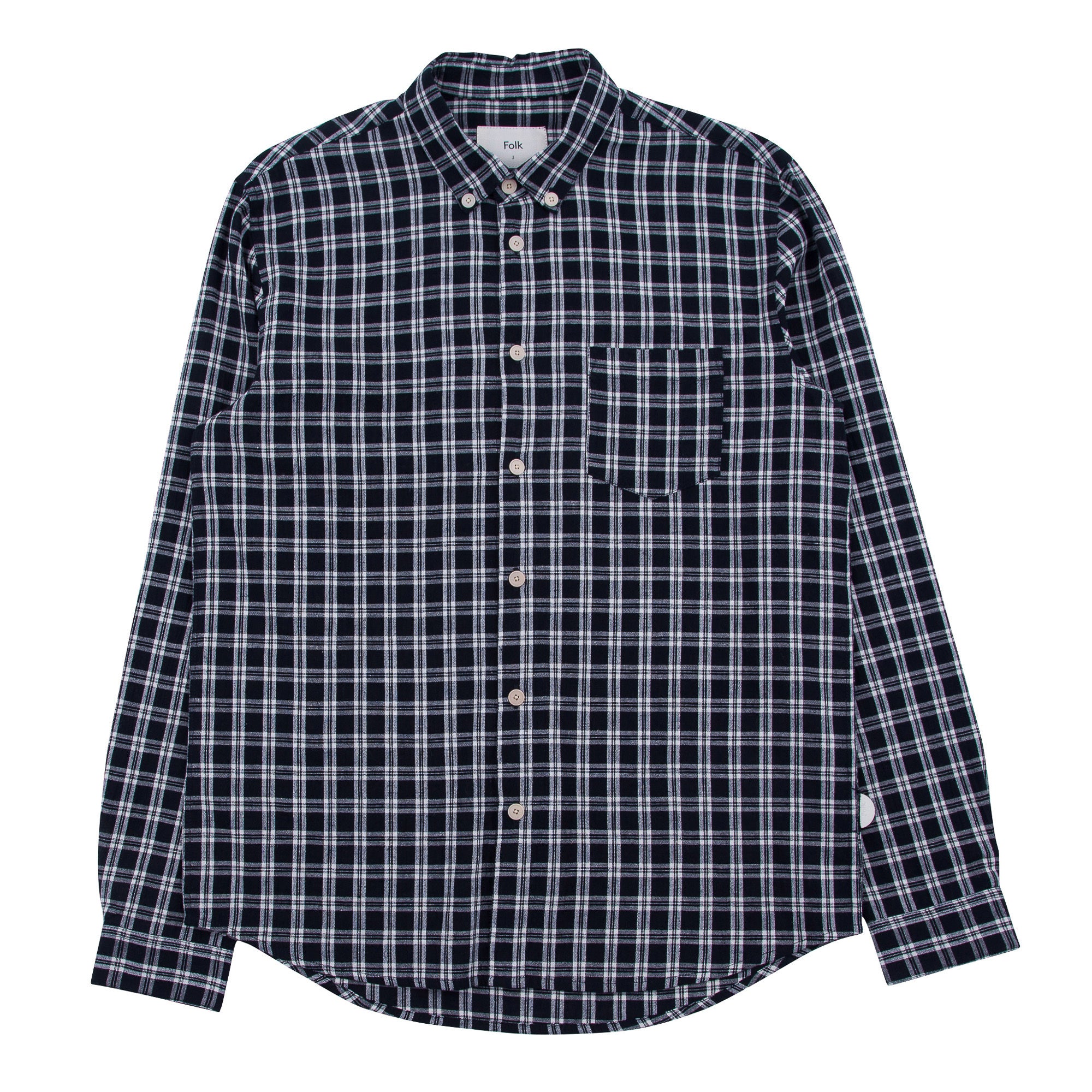 Relaxed Fit Shirt - Black Check — Folk