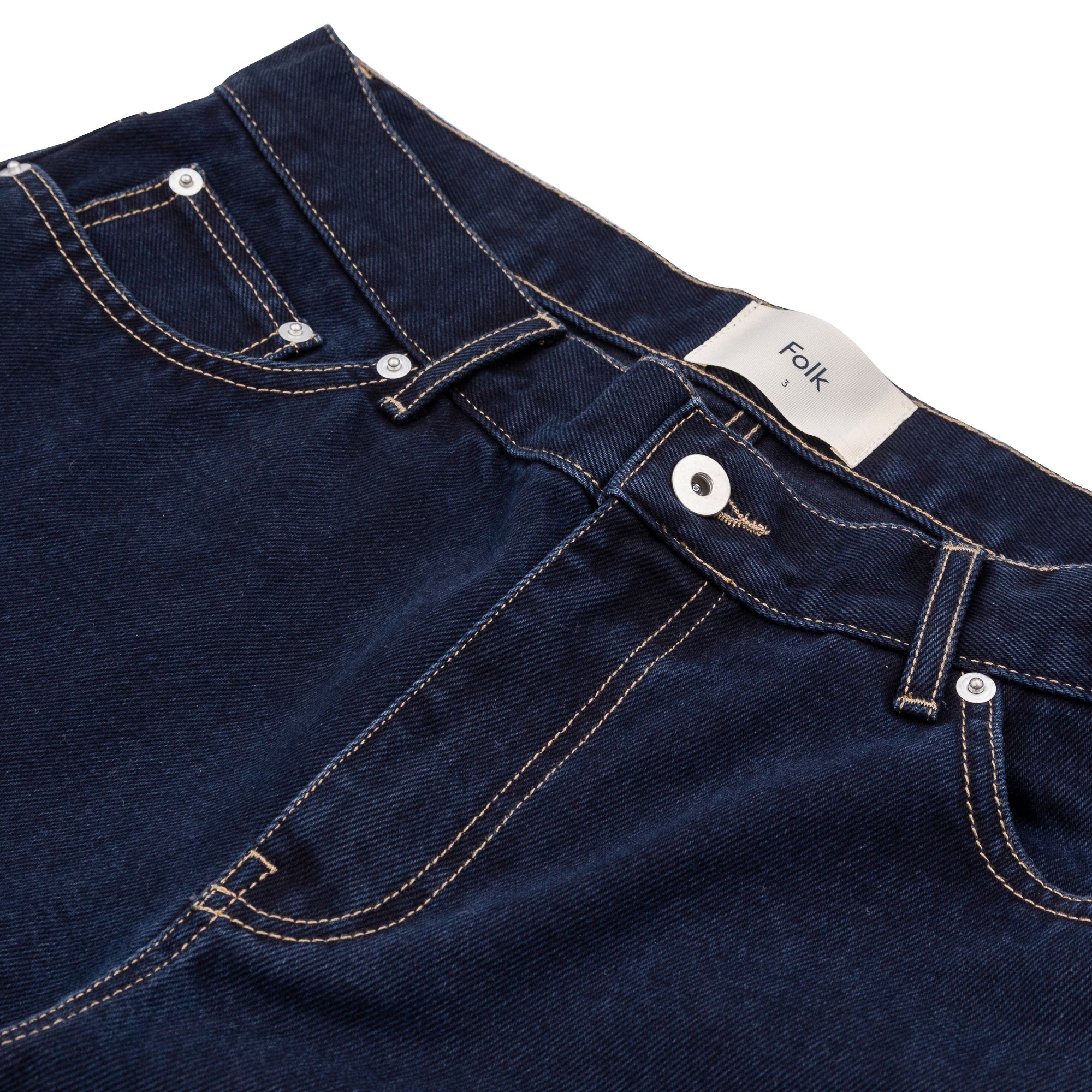 5 Pocket Denim Folk Smoked - Navy Jeans –