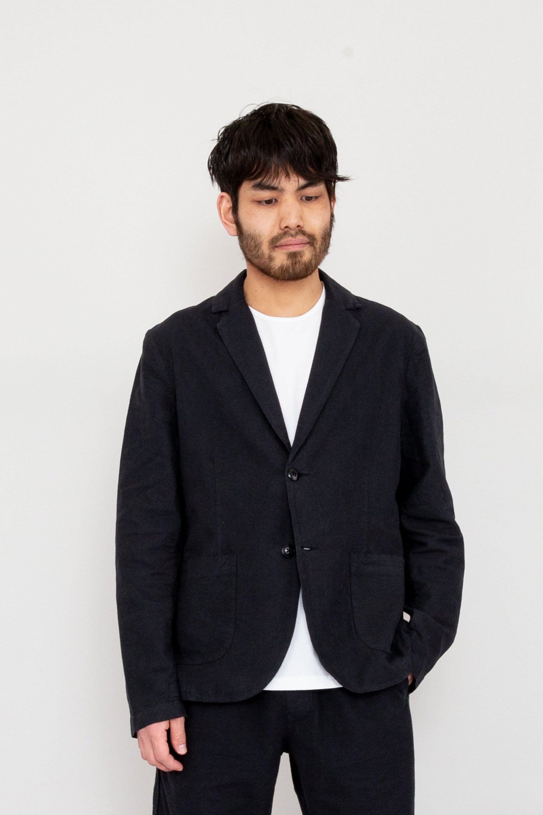 Linen blazer outlet black