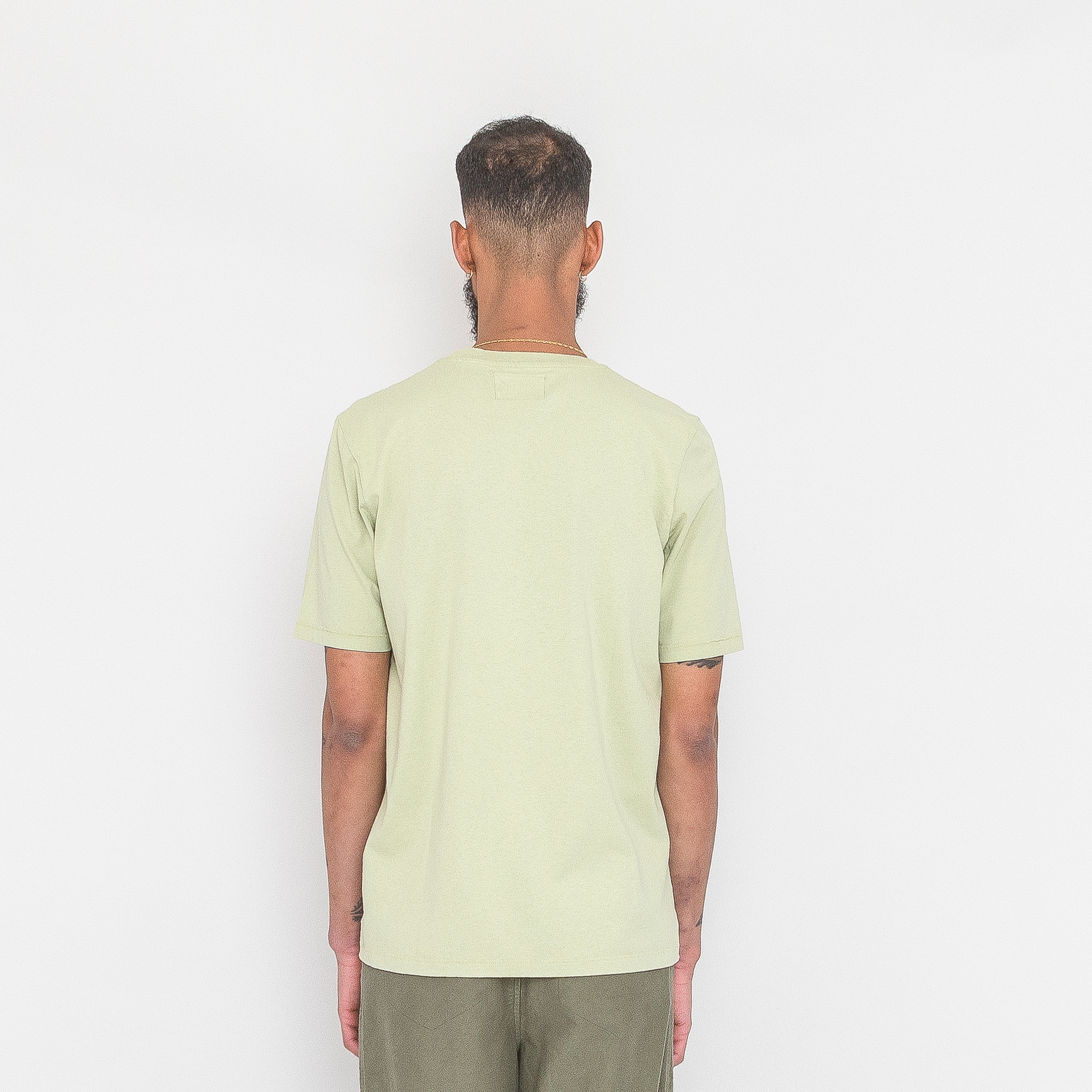 Folk | Contrast Sleeve Tee - Light Sage