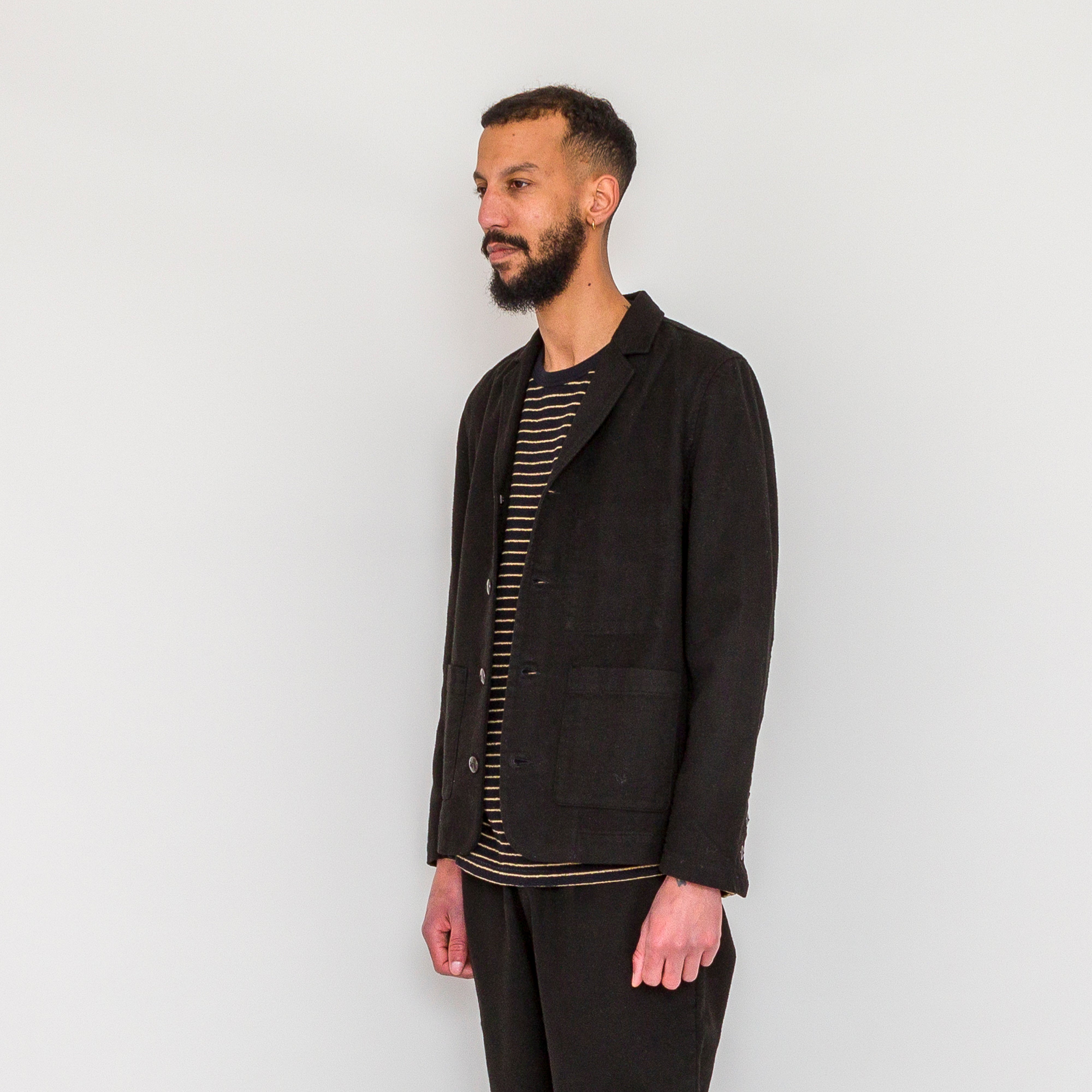 Folk | Patch Jacket - Black Moleskin