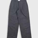 Wide Fit Trouser - Charcoal Wool Melange