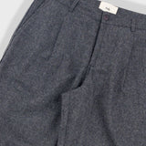 Wide Fit Trouser - Charcoal Wool Melange