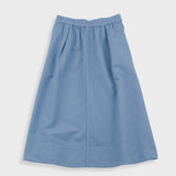 Full Seam Skirt - Light Indigo Topstitch