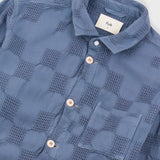 Assembly Jacket - Soft Blue Waffle Check