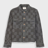 Zaki Jacket - Soft Black Waffle Check