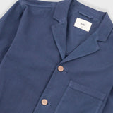 Wide Fit Blazer - Soft Navy Herringbone