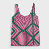 Scoop Back Vest - Pink Green Diamond Vest