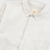 Relaxed Fit Shirt - Sage Microstripe Slub