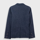 Patch Jacket - Navy Wool Melange AW24