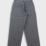 Wide Fit Trouser - Charcoal Hemp Canvas