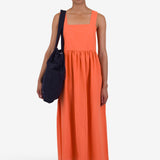 Midi Day Dress - Dark Orange