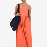 Midi Day Dress - Dark Orange