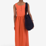 Midi Day Dress - Dark Orange