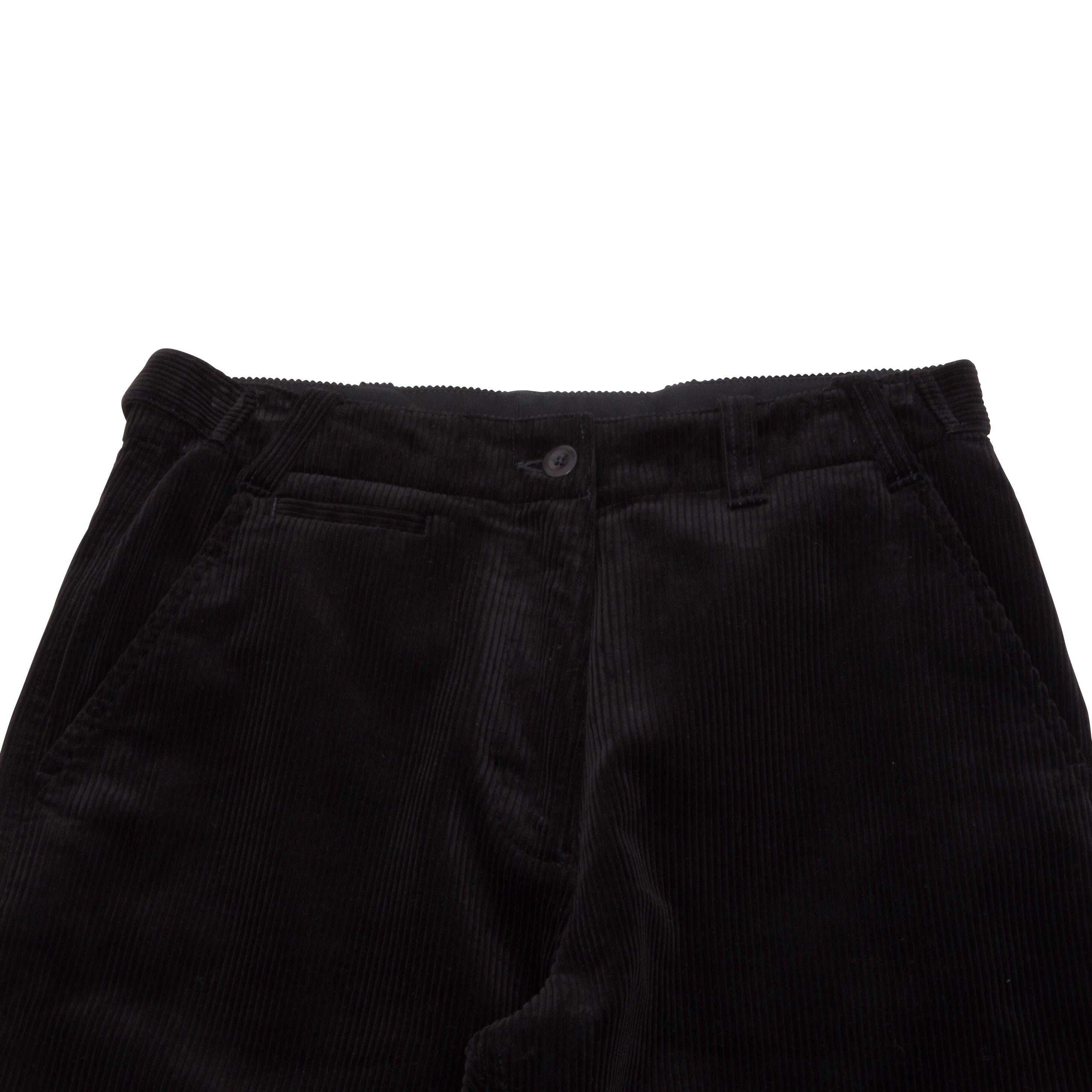 MHL - Tab Waist Tapered Trouser - Heavy Corduroy - Black