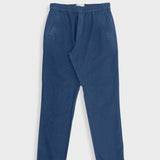 Drawcord Cotton Linen Trouser - Soft Navy