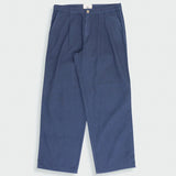 Wide Fit Trouser - Soft Navy Herringbone