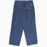 Wide Fit Trouser - Soft Navy Herringbone