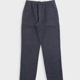 Drawcord Cotton Linen Trouser - Soft Black