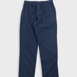 Drawcord Cotton Linen Trouser - Navy