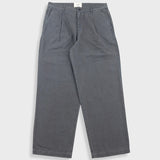 Wide Fit Trouser - Charcoal Hemp Canvas