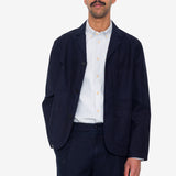 Wide Fit Blazer - Navy Linear Texture