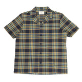 SS Soft Collar Shirt - Navy Green Check