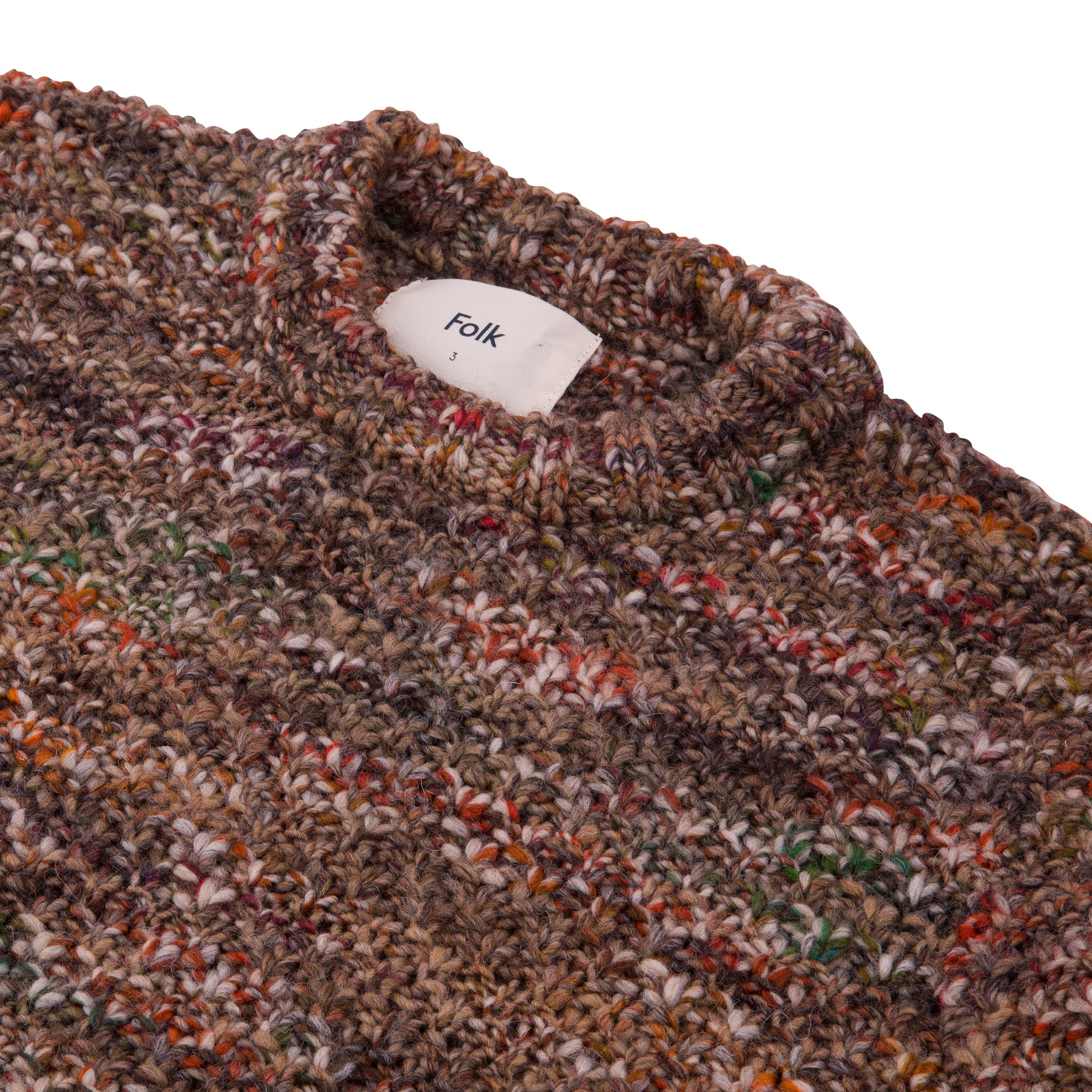 Mixed Yarn Crew - Brown Mix — Folk