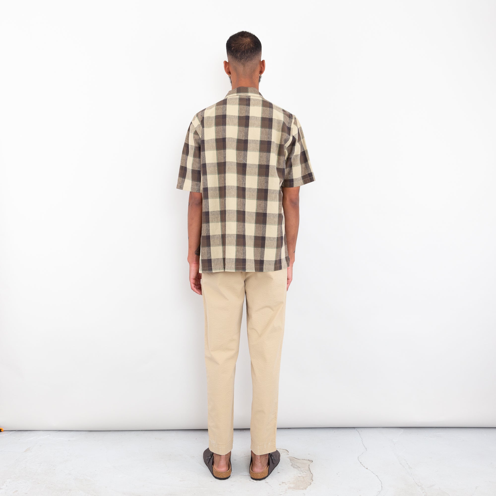 Folk Gabe Shirt - Tan Maxi Check