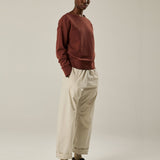 Folk | MHL - Open Collar Training Top - Burnt Sienna Lightweight Dry Loopback