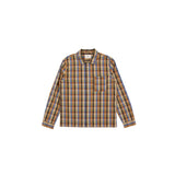 Patch Shirt - Blue Tan Check