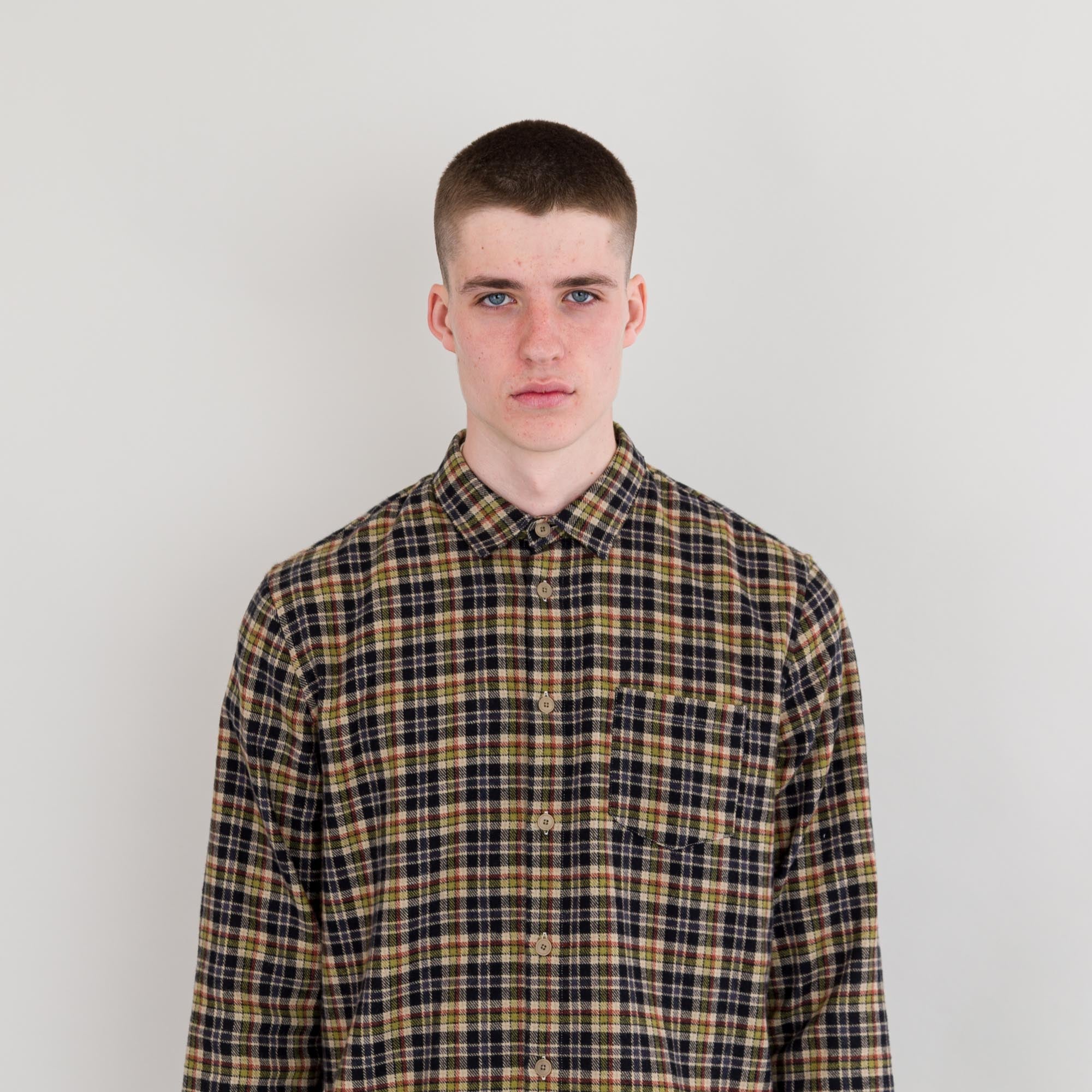 Relaxed Fit Shirt - Pepper Charcoal Check — Folk